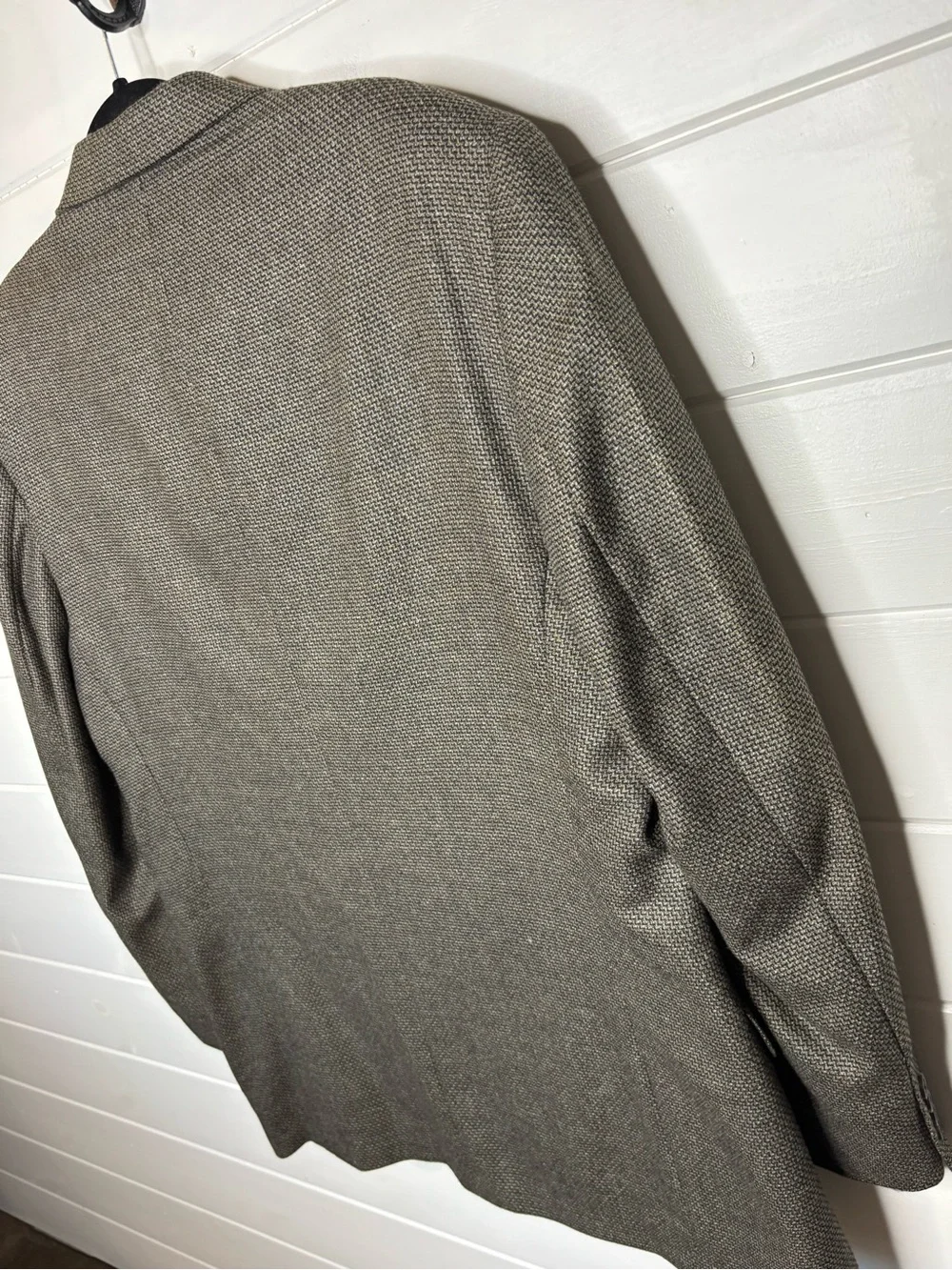 Nordstrom Men’s 44L Silk Wool Blend Blazer Brown Gray Textured Sport Coat